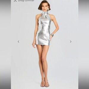 Retrofete Roxy leather dress in BLACK